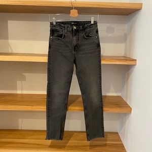 Zara High-Waisted Black Denim Jeans